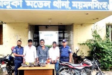 ভালুকায় মাদক ব্যবসায়ী ও চোরা কারবারি গ্রেফতার