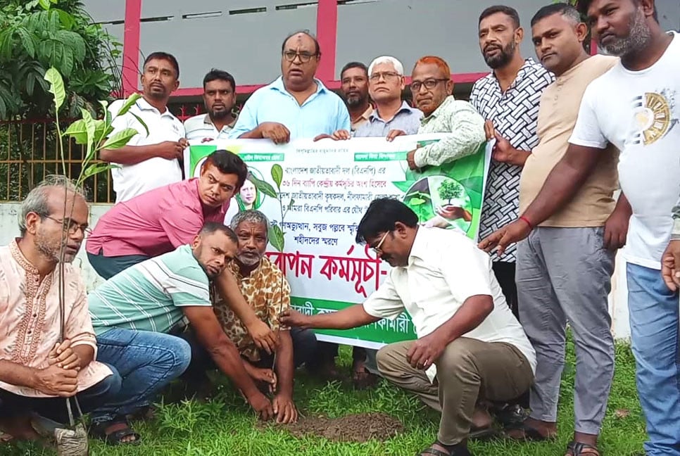 নীলফামারীতে জুলাই গণঅভ্যুত্থানের শহিদদের স্মরণে বৃক্ষরোপণ কর্মসূচি