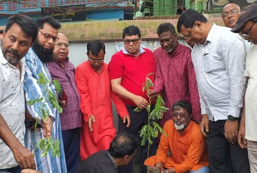 গাইবান্ধায় শহীদদের স্মরণে বৃক্ষরোপণ ও চারা বিতরণ