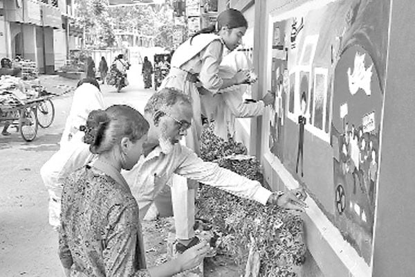 জুলাই বিপ্লবের স্মৃতিচারণে গ্রাফিতি