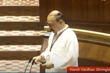 রাজ্যসভার সদস্য হিসেবে শপথ নিলেন হর্ষবর্ধন শ্রিংলা