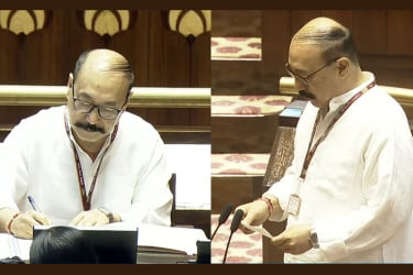 রাজ্যসভার সদস্য হিসেবে শপথ নিলেন হর্ষবর্ধন শ্রিংলা