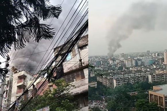 শেওড়াপাড়ায় আবাসিক ভবনে আগুন
