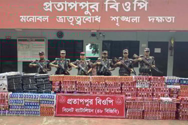 সিলেট সীমান্তে সোয়া দুই কোটি টাকার ভারতীয় পণ্য জব্দ