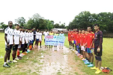 তরুণ প্রজন্মকে ডিভাইস ও মাদক আসক্তি থেকে দূরে রাখতে শুভসংঘের প্রীতি ফুটবল ম্যাচ