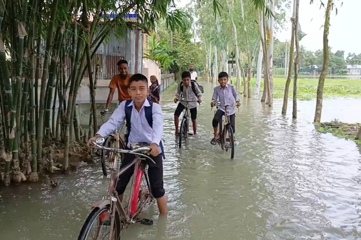 লালমনিরহাটে তিস্তার স্রোতে ভেঙেছে পাউবোর বাঁধ, হাজারো পরিবার পানিবন্দি