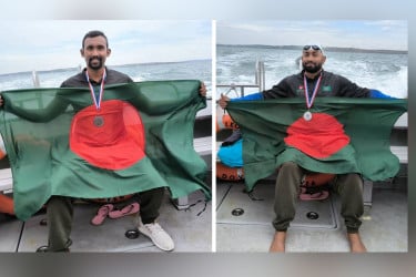 ৩৭ বছর পর ইংলিশ চ্যানেল পাড়ি দিলেন বাংলাদেশের দুই সাঁতারু