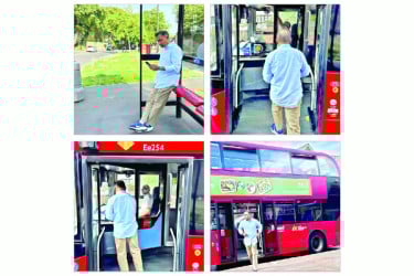 সাধারণ যাত্রীর মতো টিকিট কেটে বাসে তারেক রহমান