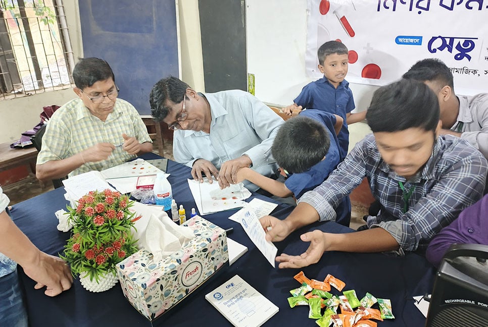 মিরসরাইয়ে রক্তের গ্রুপ নির্ণয় কর্মসূচি