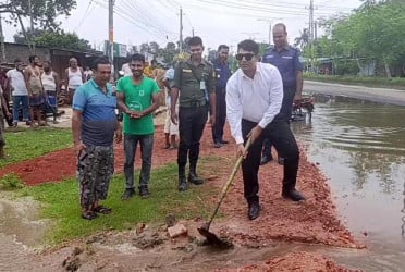ঠাকুরগাঁওয়ে জলাবদ্ধতা নিরসনে ইউএনও’র উদ্যোগ