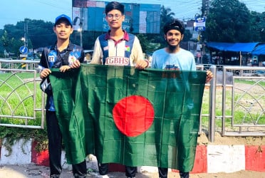 ঐতিহাসিক ‘৩৬ জুলাই’ স্মরণে ৩৬ কিলোমিটার দৌড়াল ৩ শিক্ষার্থী