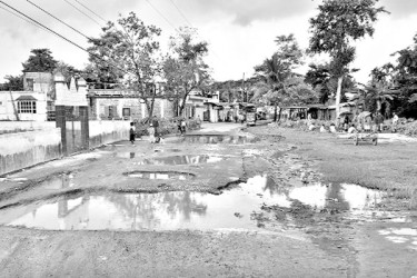 সড়কে হাঁটুসমান গর্ত