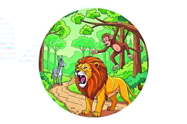 বানর ও ক্ষুধার্ত সিংহ