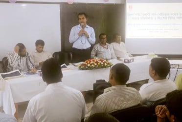 কুড়িগ্রামে প্রান্তিক পর্যায়ে পণ্য উৎপাদন ও বিপণনকারীদের নিয়ে কর্মশালা