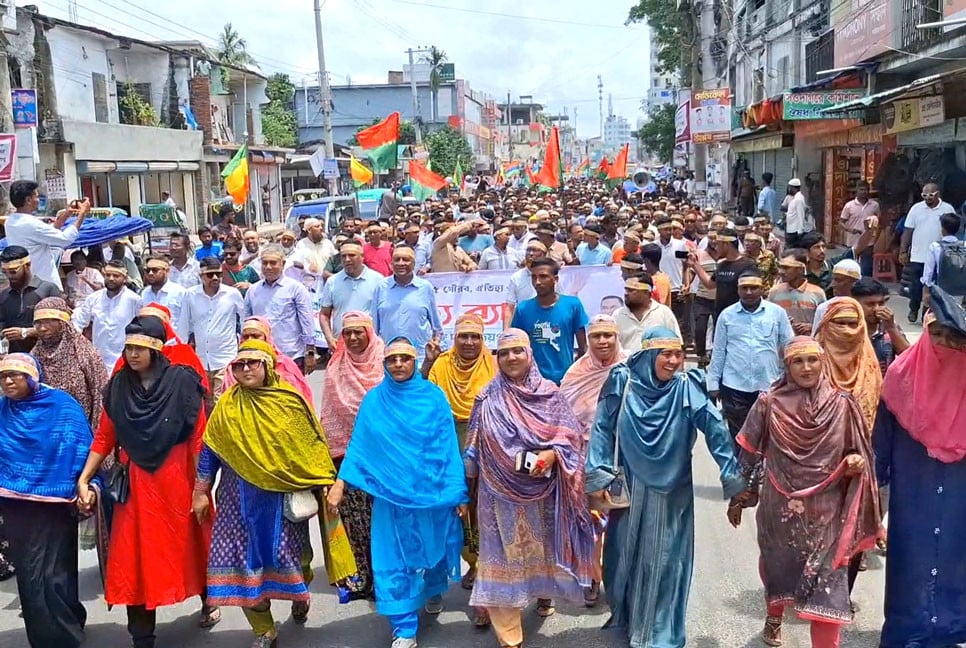 স্বেচ্ছাসেবক দলের প্রতিষ্ঠাবার্ষিকীতে জয়পুরহাটে বর্ণাঢ্য র‍্যালি