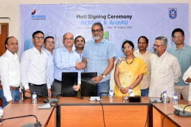 খুবির স্থাপত্য ডিসিপ্লিন ও বার্জার পেইন্টসের মধ্যে এমওইউ স্বাক্ষর