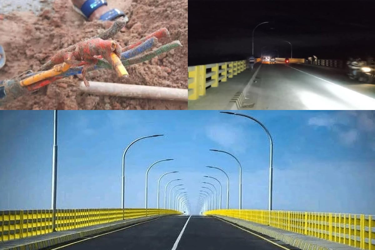 উদ্বোধনের পরদিনই বৈদ্যুতিক তার চুরি, অন্ধকারে স্বপ্নের মওলানা ভাসানী সেতু