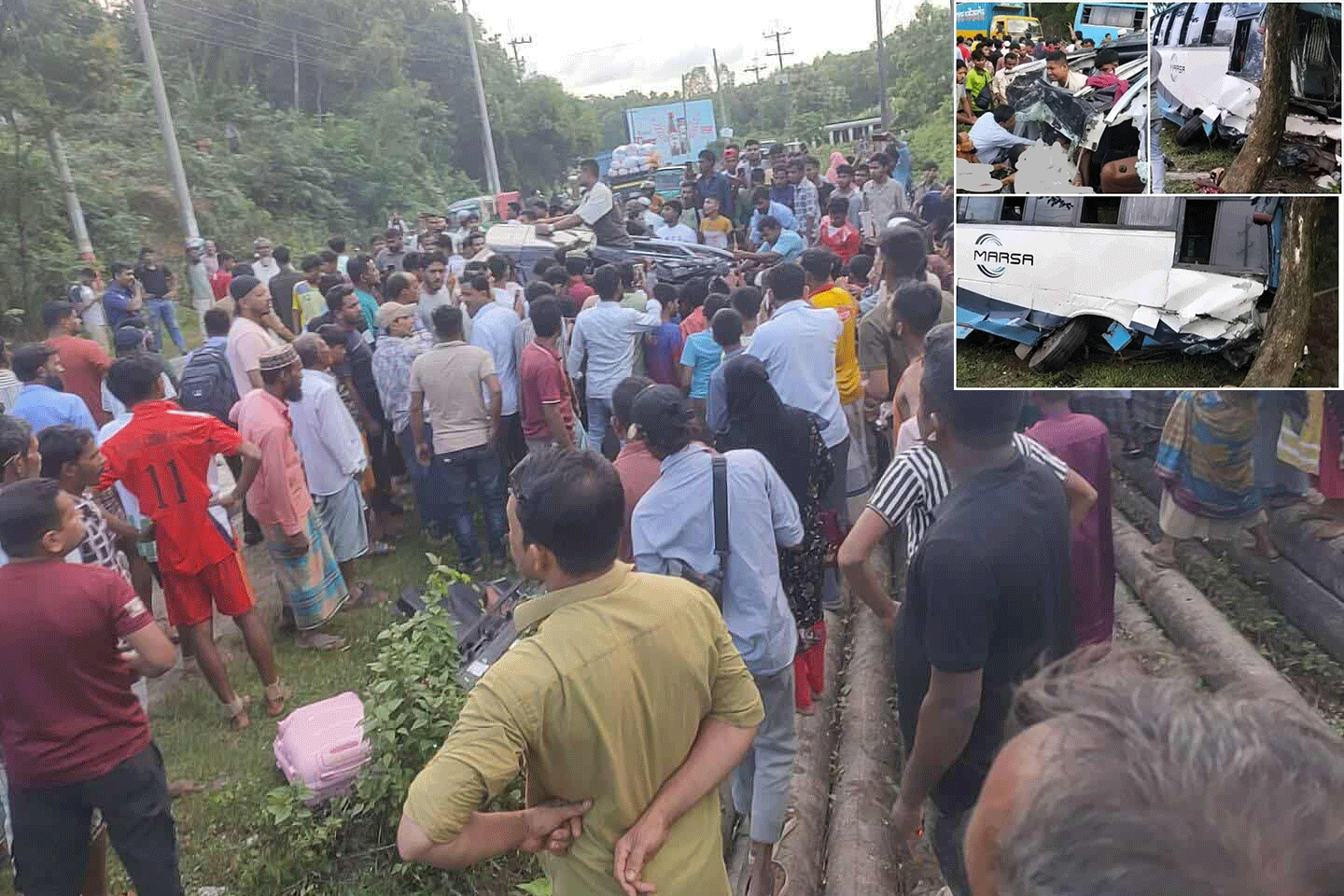 রামুতে বাস ও মাইক্রোবাসের মুখোমুখি সংঘর্ষে নিহত ২