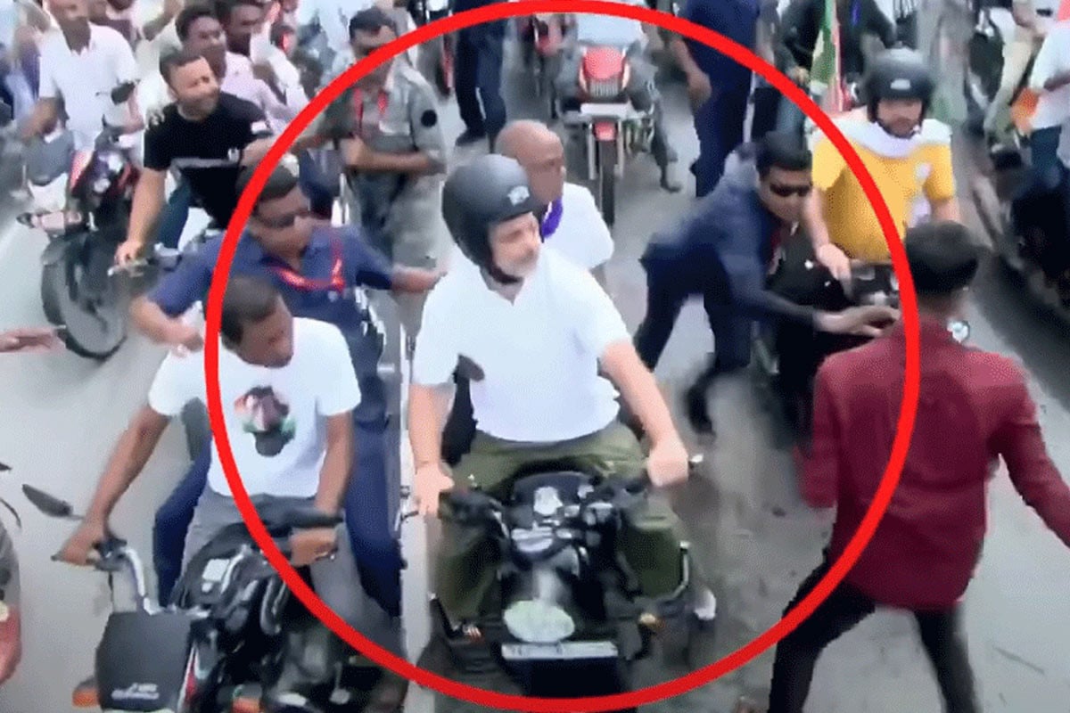 রাহুল গান্ধীর গালে আকস্মিক চুম্বন, সমর্থকদের হাতে চড় খেলেন যুবক