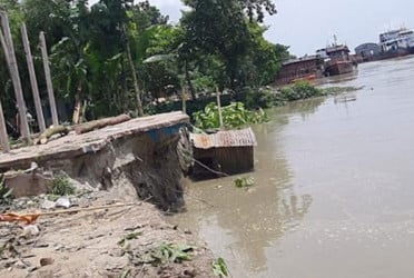 মানিকগঞ্জে ভাঙন আতঙ্কে নদীপাড়ের মানুষ