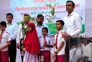 গাইবান্ধায় গাছের চারা বিতরণ