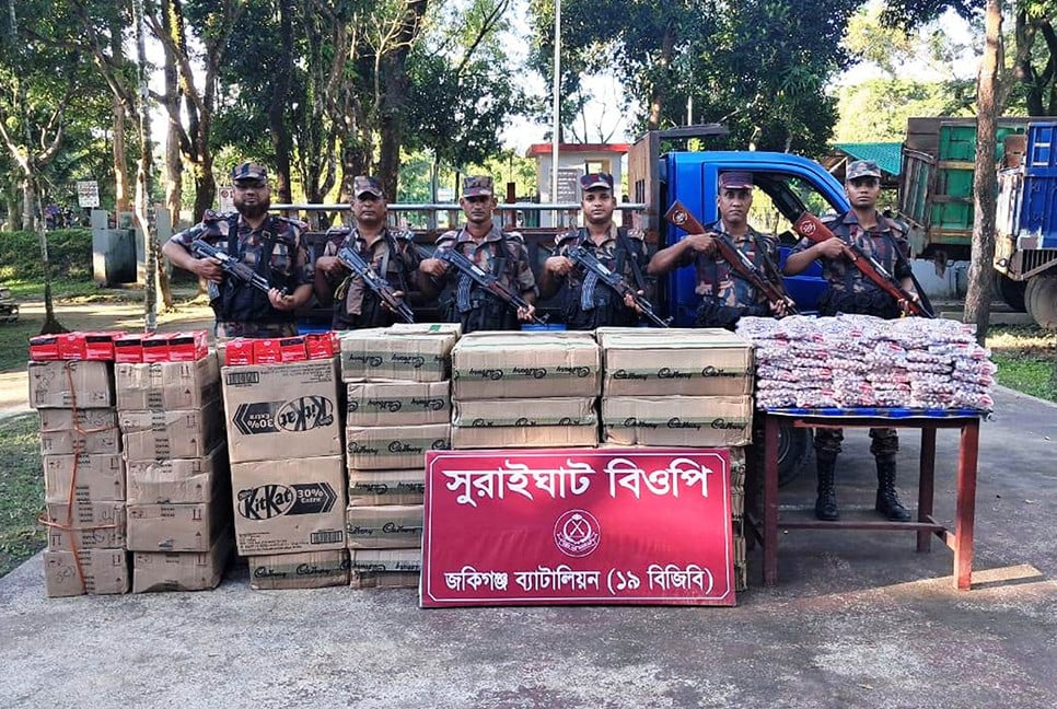 সিলেটে অর্ধকোটি টাকার ভারতীয় পণ্য জব্দ