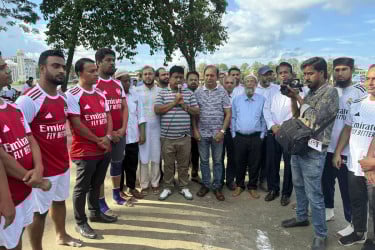 নোয়াখালীতে বিএনপির প্রতিষ্ঠাবার্ষিকী উপলক্ষে প্রীতি ফুটবল ম্যাচ