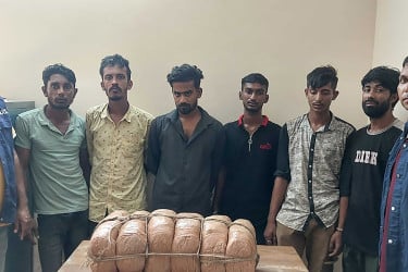 বাঞ্ছারামপুরে ১৫ কেজি গাঁজাসহ ৬ মাদক কারবারী আটক