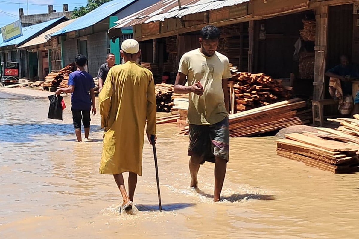 খাগড়াছড়িতে চেঙ্গি নদীর পানি বৃদ্ধি, পাহাড়ি ঢলে ৬০০ পরিবার পানিবন্দি