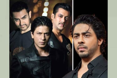 আরিয়ানের সেটে একসঙ্গে তিন খান! ভাইরাল ছবি ঘিরে জল্পনা