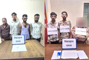 চাঁদপুরে পৃথক অভিযানে দেশীয় অস্ত্রসহ ১১ মাদক কারবারি গ্রেফতার