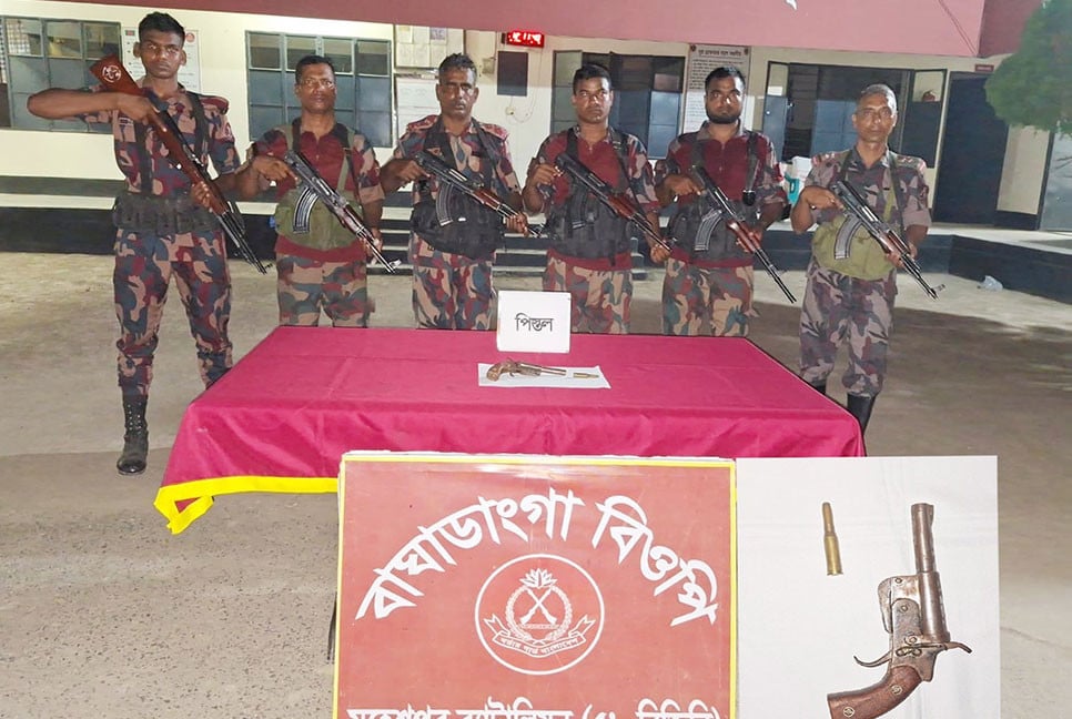 মহেশপুর সীমান্তে অস্ত্র-গুলি উদ্ধার