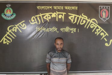 সিরাজগঞ্জের ডাকাতি মামলার আসামি শ্রীপুরে গ্রেফতার