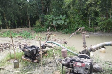 ডাসারে অবৈধ বালু উত্তোলনে ভ্রাম্যমাণ আদালতের অভিযান