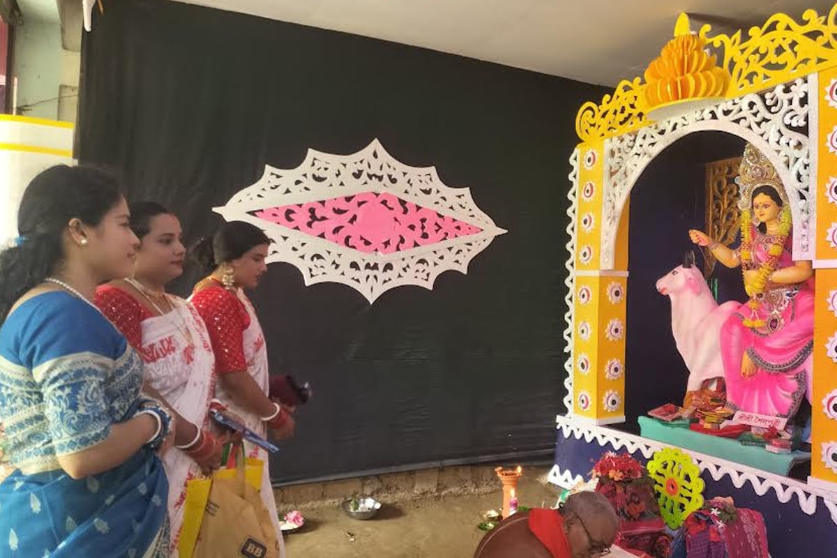 শ্রীমঙ্গলে নবদুর্গা পূজা শুরু