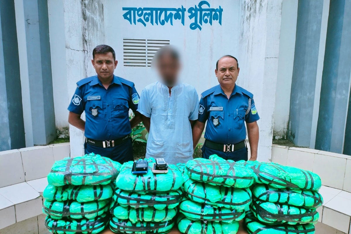 ভালুকায় ৩০ কেজি গাঁজাসহ মাদক ব্যবসায়ী গ্রেফতার