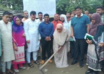 জয়পুরহাটে সড়ক উন্নয়ন কাজের উদ্বোধন