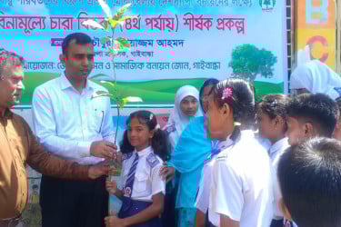 জলবায়ু পরিবর্তন মোকাবেলায় গাইবান্ধায় বিনামূল্যে চারা বিতরণ