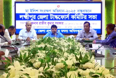 মা ইলিশ রক্ষায় লক্ষ্মীপুরে জেলা টাস্কফোর্স কমিটির সভা