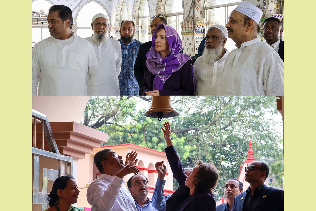 মসজিদ-মন্দির-গির্জা পরিদর্শন করলেন ভারপ্রাপ্ত মা‌র্কিন রাষ্ট্রদূত
