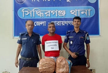 সিদ্ধিরগঞ্জে সাত কেজি গাঁজাসহ মাদক কারবারি গ্রেফতার