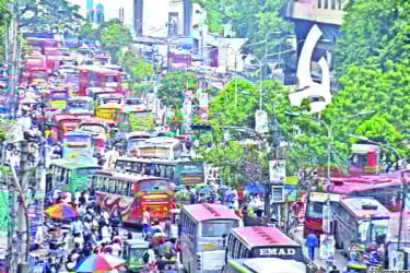যানজটের কবলে রাজধানীবাসী