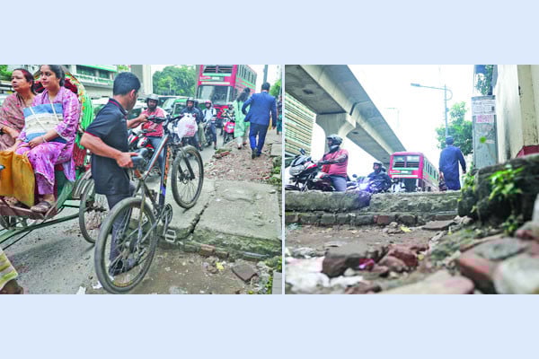 ফুটপাত নেই, হাঁটাচলা দায়