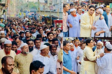 যাত্রাবাড়ীতে উঠান বৈঠক ও গণসংযোগ নবীউল্লাহ নবীর