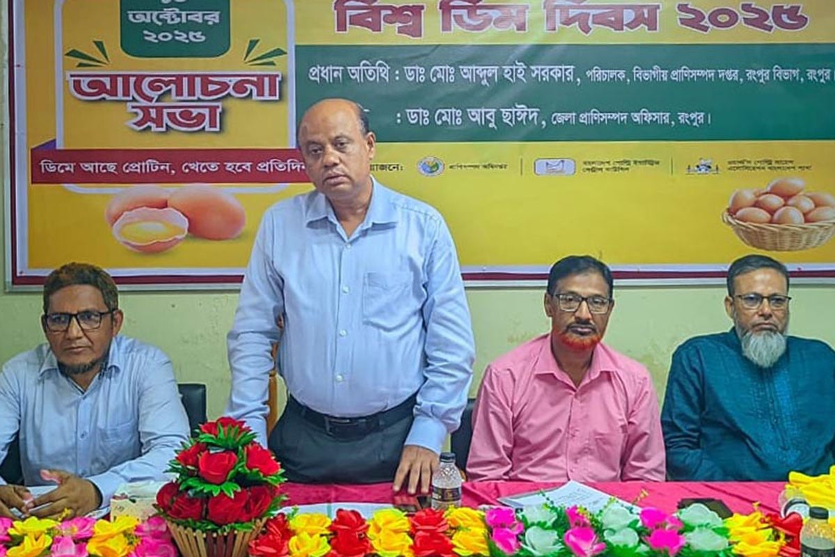 বিশ্ব ডিম দিবস উপলক্ষে রংপুরে র‌্যালি ও আলোচনা সভা