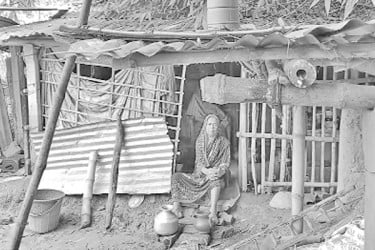 বাঁশবাগানে খুপরি ঘরে ১৬ বছর
