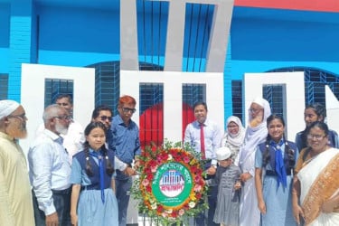 রাঙামাটি শাহ বহুমুখী উচ্চ বিদ্যালয়ে নব নির্মিত শহীদ মিনার উদ্বোধন