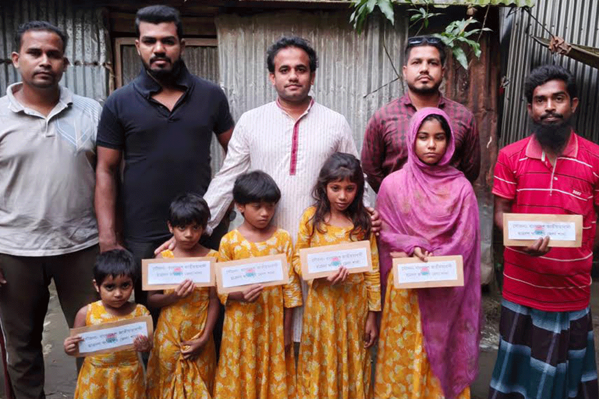 দরিদ্র ভ্যানচালকের ৬ মেয়ের শিক্ষার দায়িত্ব নিলো ছাত্রদল