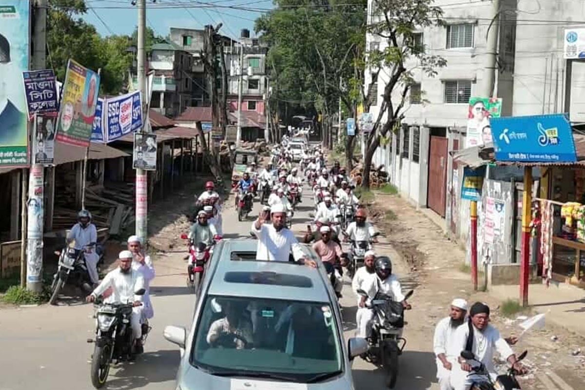 গাজীপুর-৩ আসনে মাওলানা এহসানুল হকের গণসংযোগ