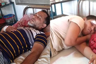 জমি নিয়ে বিরোধে বাবা-ছেলেকে কুপিয়ে জখমের অভিযোগ